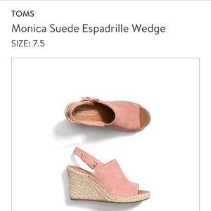 Toms (Monica Suede Espadrille Wedges)